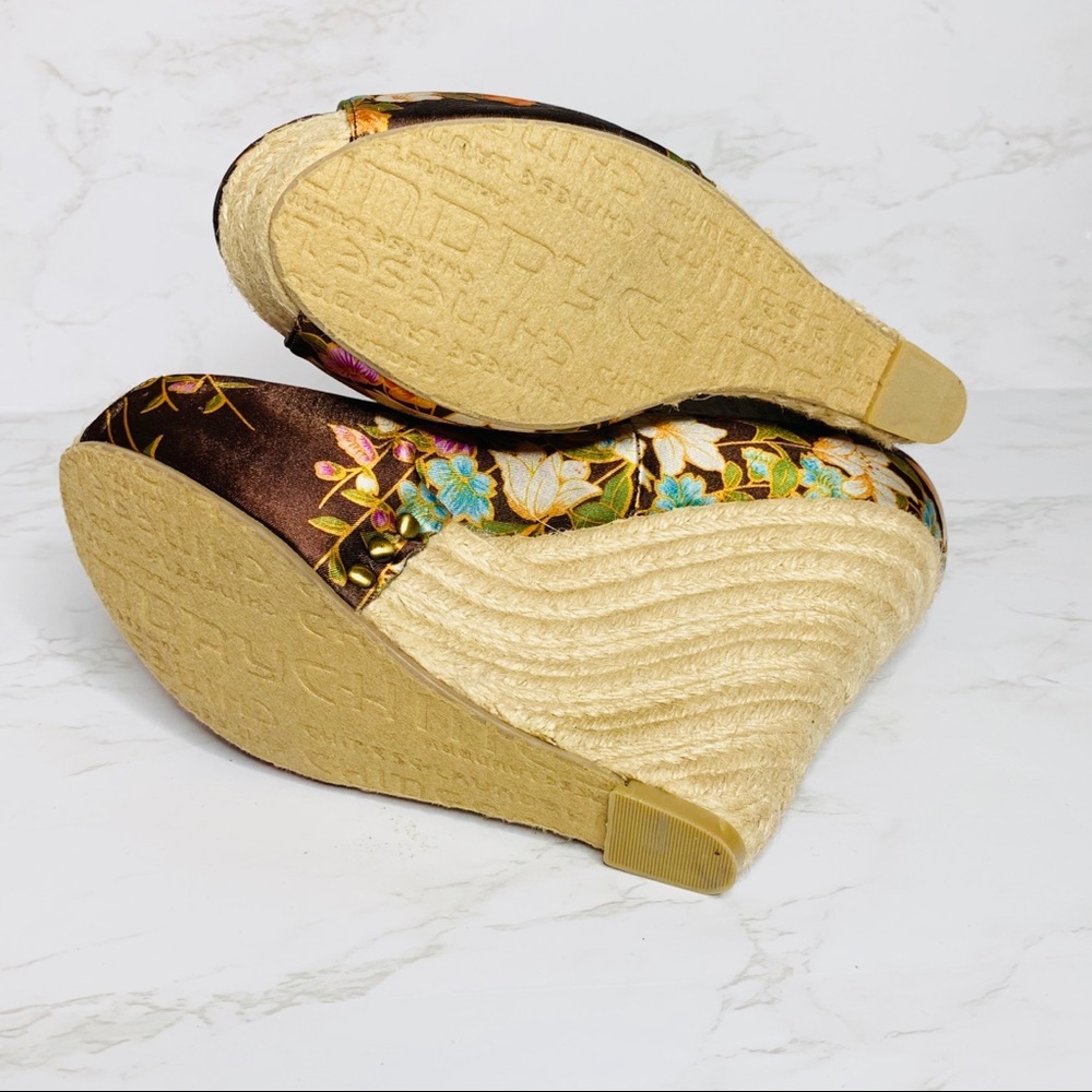 SOLD-Chinese Laundry | 5” Wedges Dj Mix Peep Toe - Picture 5 of 7